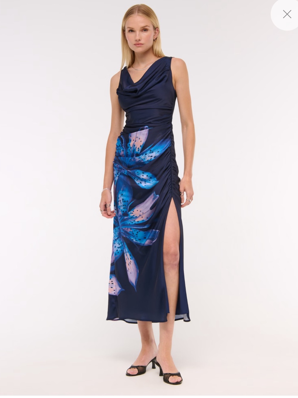 NWT Abercrombie & Fitch Cowl Neck Draped Maxi Dress
